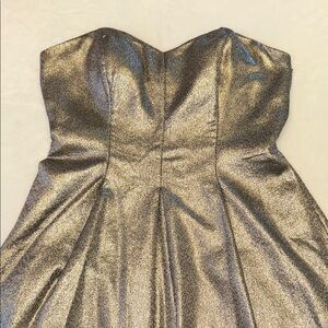 NWT Adrianna Papell Gold Strapless Dress Size 10